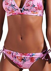 Rose Print Modern Triangle Bikini Top By Sunseeker Swimwear365