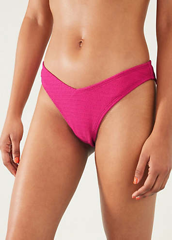 Pink Crinkle Bikini Bottoms By Accessorize Swimwear