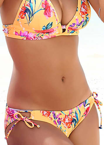 Yellow Print Modern Bikini Bottoms By Sunseeker Swimwear365