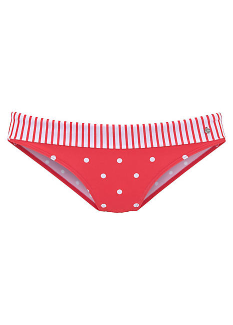 Red Audrey Polka Dot Bikini Briefs By S Oliver Swimwear