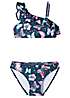 Dark Blue One Shoulder Butterfly Print Bikini By Bonprix Swimwear