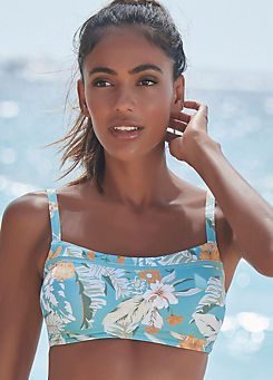 Aqua Floral ’Suva’ Bustier Bikini Top by Sunseeker