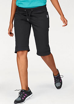 Black Bermuda Sweat Shorts by H.I.S