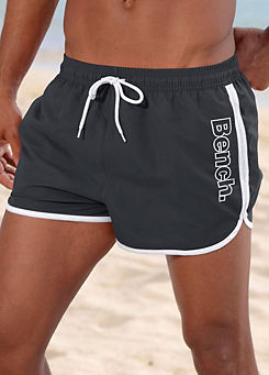 Black Piped Swimming Shorts by Bench