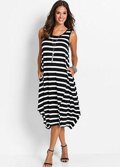 Black Stripe Jersey Holiday Dress by bpc selection