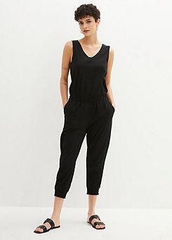 Black Summer Jersey Jumpsuit by bpc selection