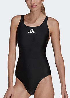 Black/White Cut-Out Swimsuit by adidas Performance
