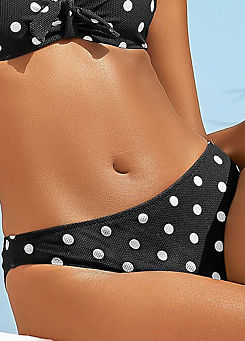 Black/White Polka Dot Bikini Bottoms by LASCANA