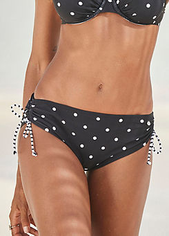 Black ’Audrey’ Polka Dot Underwired Bikini Top by s.Oliver