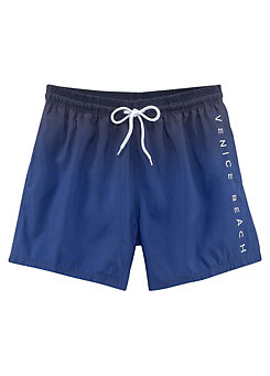 Blue Dip-Dye Swim Shorts by Venice Beach