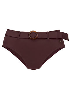 Brown ’Rome’ High Waisted Bikini Briefs by s.Oliver