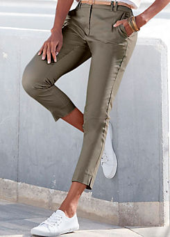 Classic Chinos with Belt by Vivance