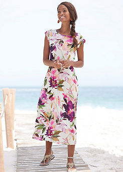 Floral Print Midi Dress by beachtime