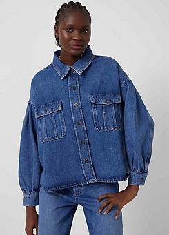 French Connection Penelope Puff Sleeve Denim Shirt