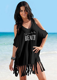 Fringed Beach Cover-Up by bpc selection