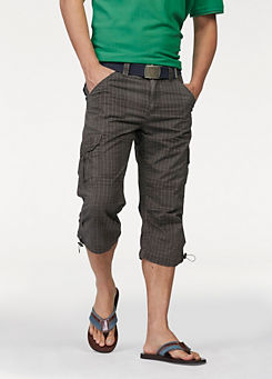 Grey Checked Cropped Trousers by Man’s World