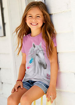 Kids Horse Print T-Shirt by Miss Melody