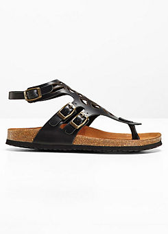 Laser Cut Leather Sandals by bpc selection