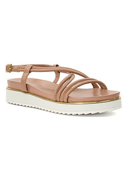 Liberty Tan Tubular Strap Sandals by Head Over Heels by Dune