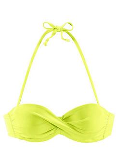 Lime ’Spain’ Underwired Bandeau Bikini Top by s.Oliver