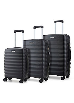 Luggage Berlin Set of 3 8 Wheel Hardshell Suitcases by Rock