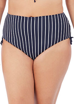 Midnight Stripe Plain Sailing Adjustable Bikini Briefs by Elomi