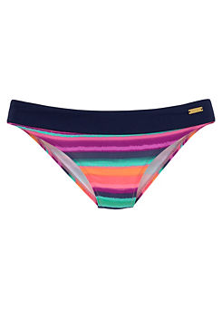Multi Stripe ’Rainbow’ Bikini Briefs by LASCANA