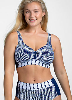 Navy Blue Miss Mary Azur Non-Wired Bikini Top by Miss Mary of Sweden