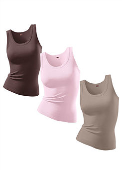 Pack of 3 Vest Tops by H.I.S