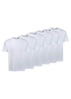 Pack of 6 Short Sleeve T-Shirts by Fruit of The Loom