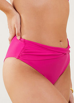 Pink Twist High Waisted Bikini Briefs by Accessorize