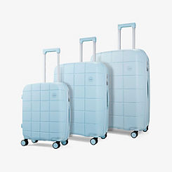 Pixel 3 Piece Set 8 Wheel Hardshell Expandable Suitcases by Rock