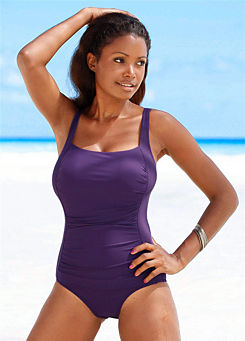 Purple Ripple Effect Swimsuit by LASCANA