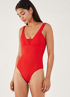 Red Lexi Shaping Swimsuit by Accessorize