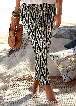 Sand Print Beach Trousers by LASCANA