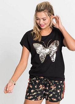 Sequin Butterfly Top by RAINBOW