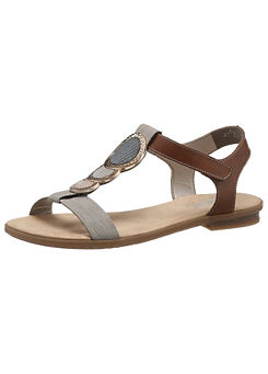 Strappy Jewelled Front Sandals by Rieker