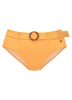 Sunshine Yellow Rome’ High Waisted Bikini Briefs by s.Oliver