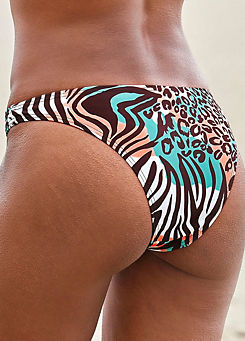 Turquoise Print Venice Beach Print Bikini Bottoms
