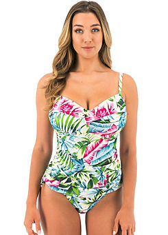 White Langkawi Underwired Twist Front Tankini Top by Fantasie
