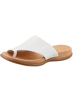 White Slip-On Mule Sandals by Gabor