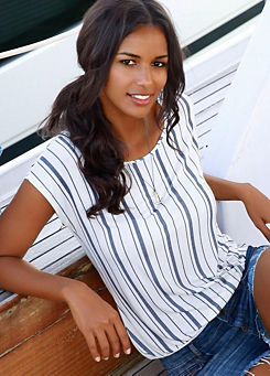 White Stripe Top by Beachtime