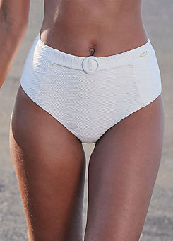 White ’Loretta’ High Waist Bikini Bottom by Sunseeker