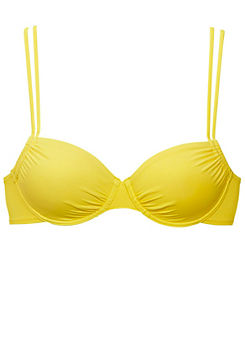 Yellow Underwired Double Strap Bikini Top by Buffalo