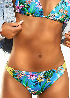 Navy Print ’Tahiti’ Bandeau Bikini Top by sunseeker