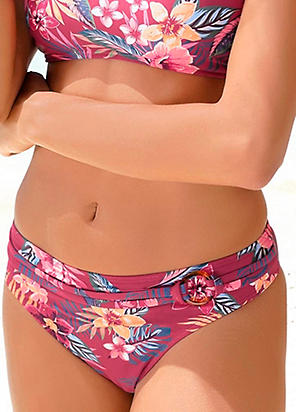 Pink Floral Underwired Bandeau Bikini Top by s.Oliver | Swimwear365 | Bustier-Bikinis