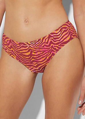 Red Print 'Marika' Decorative Ring Bikini Bottoms by s.Oliver