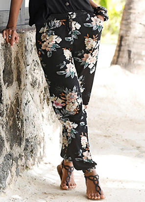 Floral Print Beach Pants by Lascana