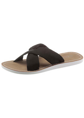 Black Flat Sandals by City Walk Swimwear365