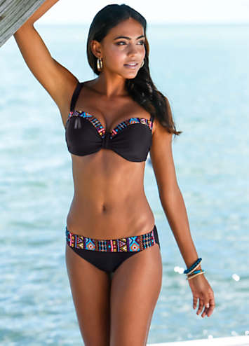 Aanpassingsvermogen Berri fluctueren Black Tribal Trim Balconette Bikini by bpc selection | Swimwear365